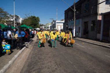 Conselheiro lafaiete state Minas Gerais Brazil Temmuz 08 2018 dini festival dansçıları geleneksel Brezilya dans festivali congado.