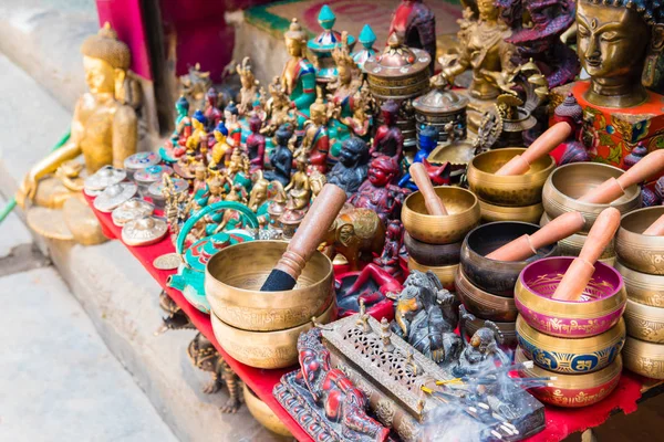 Thamel Katmandú Nepal Julio 2018 Souvenirs Distrito Thamel Conocido Como —  Fotos de Stock