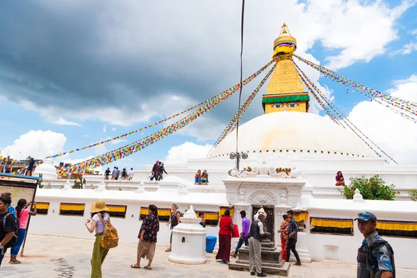 Kathmandu Nepal Juli 2018 Uitzicht Boudha Bouddhanath Stupa Een Unesco — Stockfoto