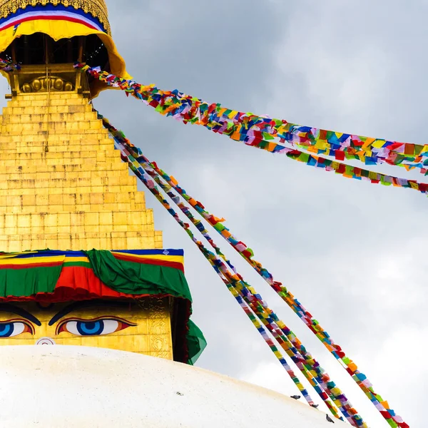 Kathmandu Nepal Juli 2018 Uitzicht Boudha Bouddhanath Stupa Een Unesco — Stockfoto