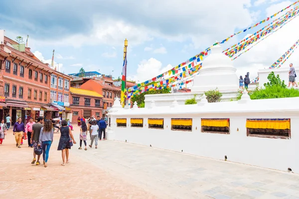 Kathmandu Nepal Juli 2018 Uitzicht Boudha Bouddhanath Stupa Een Unesco — Stockfoto