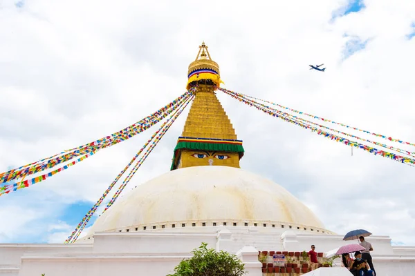 Kathmandu Nepal Juli 2018 Uitzicht Boudha Bouddhanath Stupa Een Unesco — Stockfoto