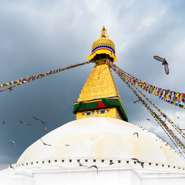 Kathmandu Nepal Juli 2018 Uitzicht Boudha Bouddhanath Stupa Een Unesco — Stockfoto