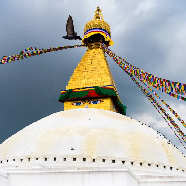Kathmandu Nepal July 2018 View Boudhanath Boudha Stupa Unesco Heritage — Stock Photo, Image