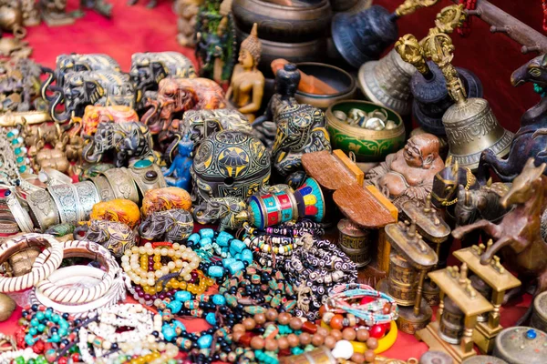 Kathmandu Nepal Lipca 2018 Pamiątki Monkey Świątynia Swayambhunath Stupa Złożonych — Zdjęcie stockowe