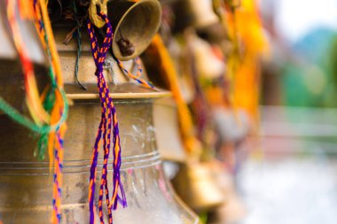 Katmandu, Nepal Budist Tapınağı'nda dua çan