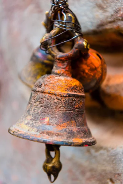 Campanas Oración Templo Budista Katmandú Nepal — Foto de Stock