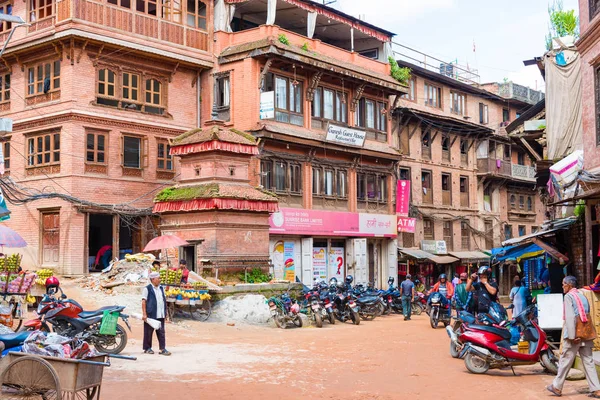 Bhaktapur Nepal Julho 2018 Arquitetura Tradicional Vista Rua Cidade Bhatktapur — Fotografia de Stock