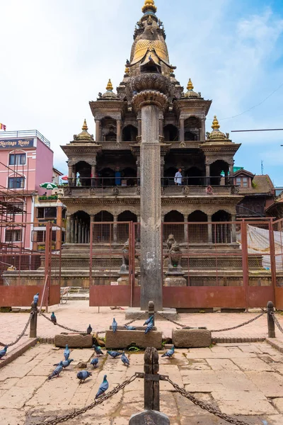 Patan Lalitpur Nepal Julho 2018 Vista Rua Praça Patan Durbar — Fotografia de Stock