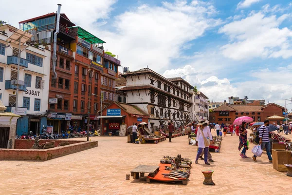 Kathmandu Durbar Square Nepal Julho 2018 Vista Rua Praça Kathmandu — Fotografia de Stock