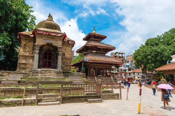 Kathmandu Durbar Square Nepal Julho 2018 Vista Rua Praça Kathmandu — Fotografia de Stock
