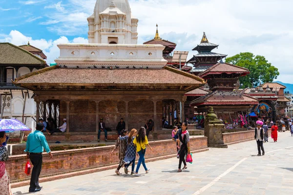 Kathmandu Durbar Square Nepal Julho 2018 Vista Rua Praça Kathmandu — Fotografia de Stock