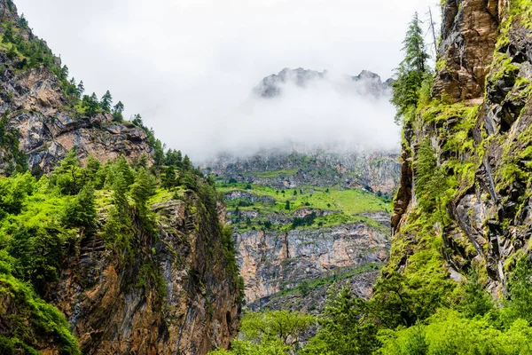 Nature view in Annapurna Conservation Area, a hotspot destination for mountaineers and Nepal\'s largest protected area.