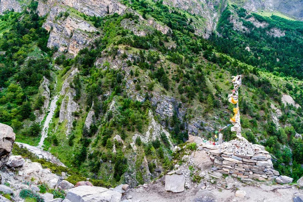 登山やネパールの最大の保護された領域のアンナプルナ保護区 ホット スポット先の自然の風景 — ストック写真