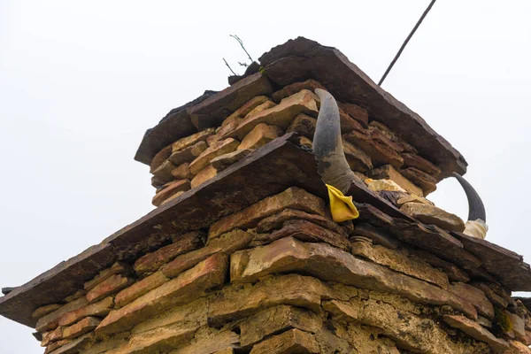 Old Traditional Gompa Buddhist Structure Nar Village Annapurna Conservation Area — Stock Photo, Image