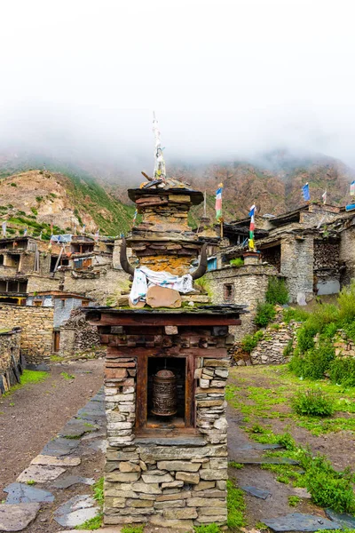 Nar Village Annapurna Conservation Area Nepal July 2018 Traditional Architecture — Stock Photo, Image