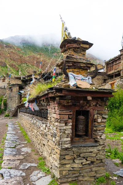 Nar Village Annapurna Conservation Area Nepal July 2018 Traditional Architecture — Stock Photo, Image