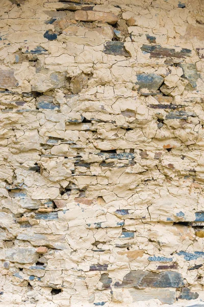 伝統的な石および粘土の壁の背景 — ストック写真