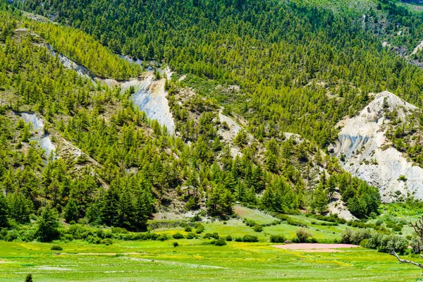 登山やネパールの最大の保護された領域のアンナプルナ保護区 ホット スポット先の自然の風景 — ストック写真