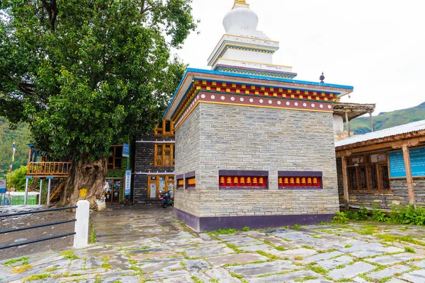 Aldeia Ngawal Annapurna Conservation Area Nepal Julho 2018 Arquitetura Tradicional — Fotografia de Stock