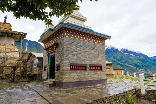 Aldeia Ngawal Annapurna Conservation Area Nepal Julho 2018 Arquitetura Tradicional — Fotografia de Stock