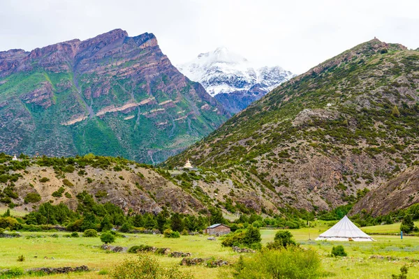 Naturen Annapurna Conservation Area Hotspot Destination För Bergsklättrare Och Nepals — Stockfoto