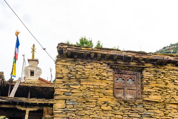 Ngawal Village Annapurna Természetvédelmi Terület Nepál 2018 Július Hagyományos Építészeti — Stock Fotó