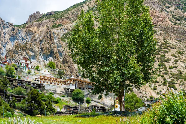 Annapurna Conservation Área Nepal Julio 2018 Arquitectura Tradicional Aldea Braga —  Fotos de Stock