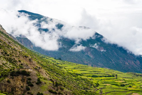 Nature view in Annapurna Conservation Area, a hotspot destination for mountaineers and Nepal\'s largest protected area.