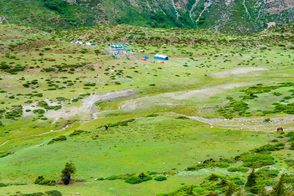 Vista Naturaleza Área Conservación Annapurna Destino Importante Para Los Montañeros —  Fotos de Stock