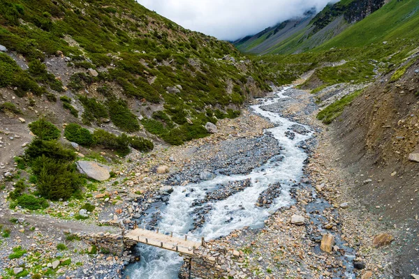 登山やネパールの最大の保護された領域のアンナプルナ保護区 ホット スポット先の自然の風景 — ストック写真