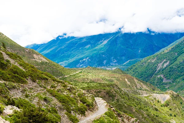 Nature view in Annapurna Conservation Area, a hotspot destination for mountaineers and Nepal\'s largest protected area.