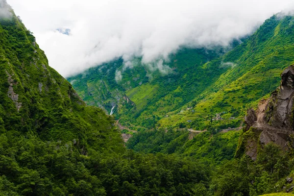 Nature view in Annapurna Conservation Area, a hotspot destination for mountaineers and Nepal's largest protected area.