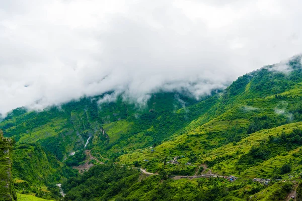 Vista Naturaleza Área Conservación Annapurna Destino Importante Para Los Montañeros — Foto de Stock