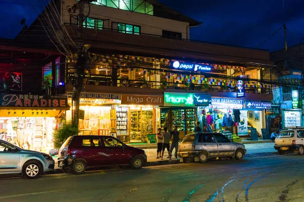 Pokhara Nepal Julho 2018 Vista Rua Cidade Pokhara Conhecida Como — Fotografia de Stock