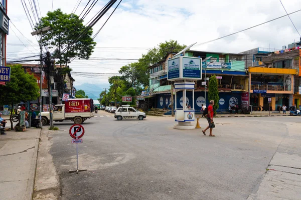 Pokhara Nepal Julho 2018 Vista Rua Cidade Pokhara Conhecida Como — Fotografia de Stock