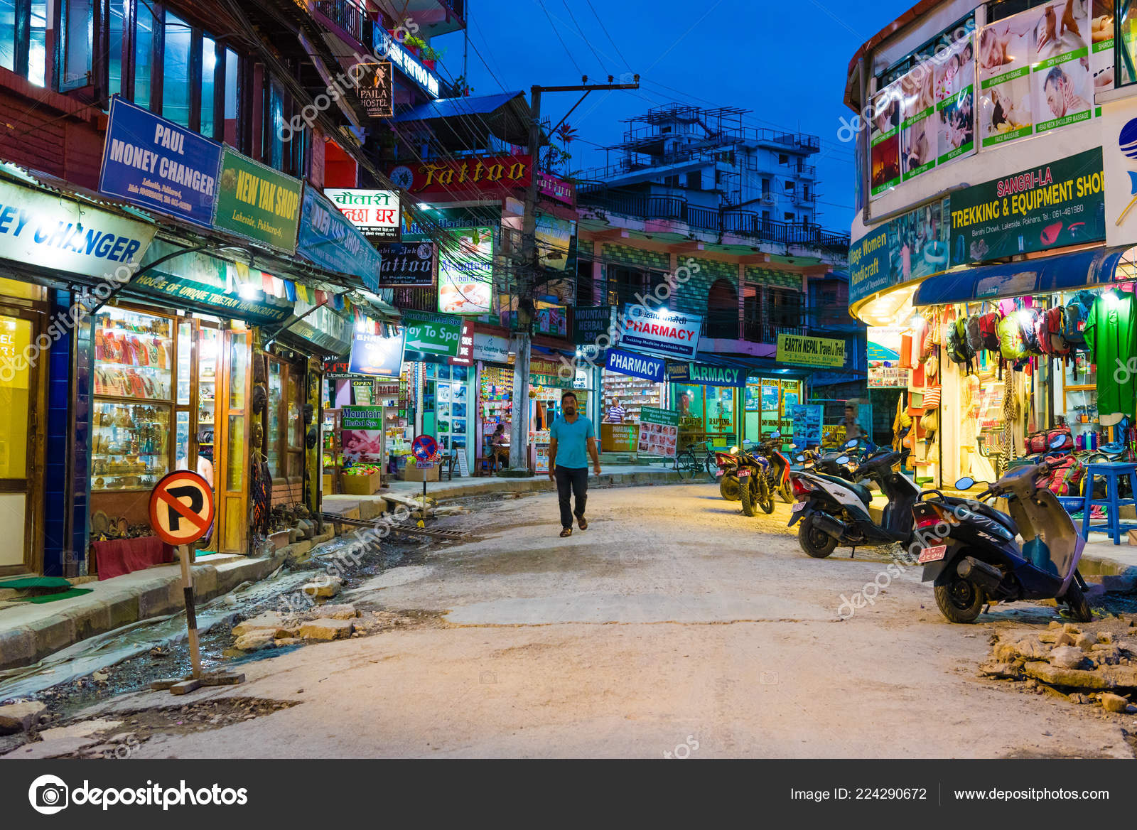 Pokhara Nepal July 2018 Street View Pokhara Town Known Second Stock Editorial Photo C Stanciuc1 224290672