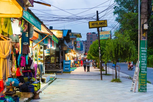 Pokhara Nepal Julho 2018 Vista Rua Cidade Pokhara Conhecida Como — Fotografia de Stock