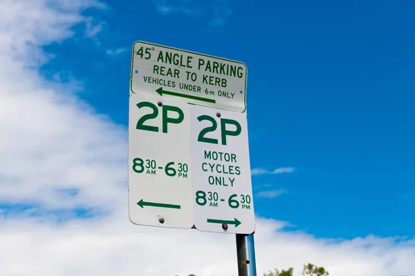 Huskisson Nsw Australia Diciembre 2018 Señal Estacionamiento Callejero Ciudad Huskisson — Foto de Stock