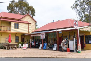 Sokak Görünümü'nde tarihi şehir Tilba, Milli Güven Merkezi Tilba koruma alanı olarak sınıflandırılmış New South Wales, Avustralya South Coast bölgesinde bulunan.