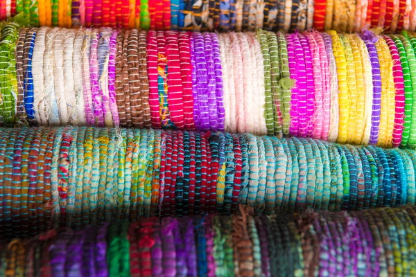 Colourful details of handmade vintage rugs — Stock Photo, Image