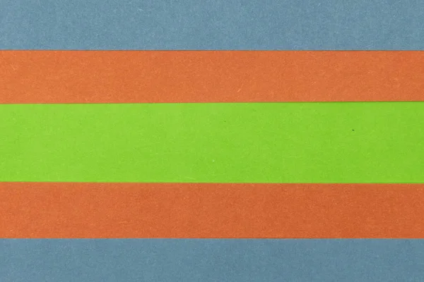 Groen Oranje Blauw Gekleurde Papieren Achtergrond Abstract Contrast Conceptuele Afbeelding — Stockfoto