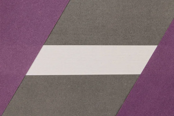 Weiß Grau Und Lila Gefärbter Papierhintergrund Abstraktes Kontrastierendes Konzeptuelles Bild — Stockfoto
