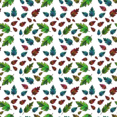 Yapraklar dikişsiz Desen, arka plan 