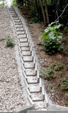 Uçuruma drenaj drenaj su bastı