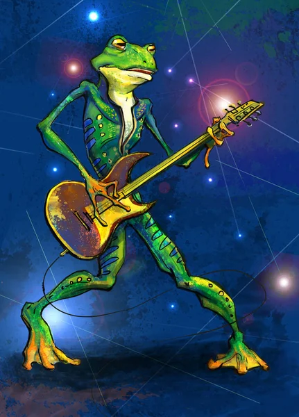 frog fate guitarist cartoon