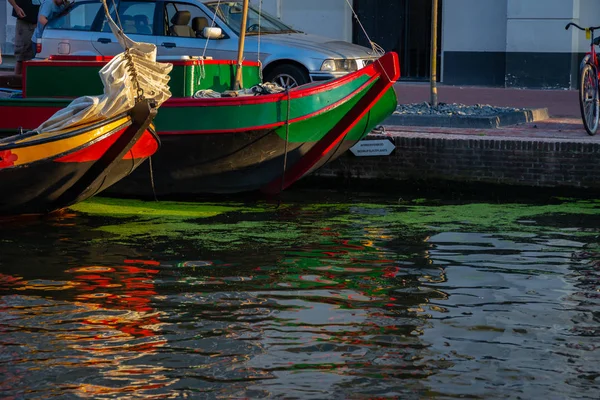 Leiden Июля 2018 Netherlands Leiden Sail Exhibition Traditional Dutch Boats — стоковое фото