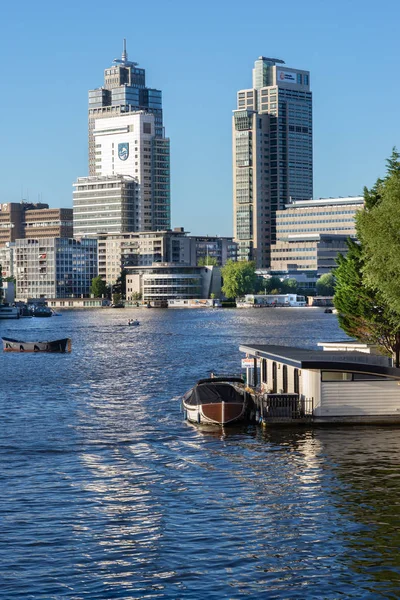 Amsterdam Netherlands July 2018 Breitner Mondriaan Rembrandt Tower Cbd Amstel — Stock Photo, Image