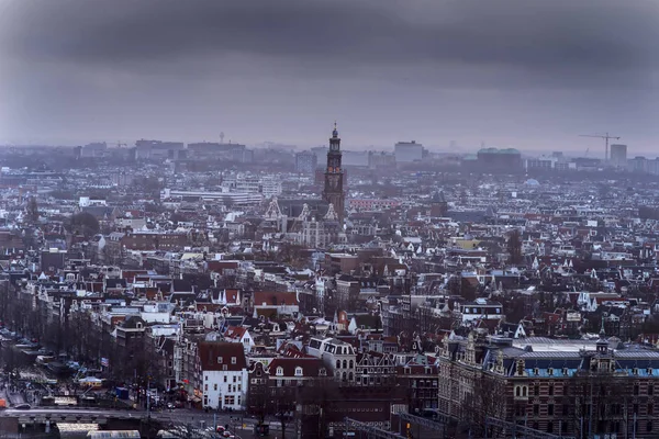 Immagine Panoramica Dello Skyline Urbano Amsterdam — Foto Stock