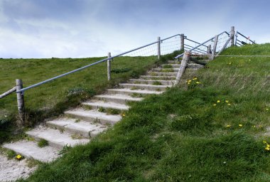 Görünüm Texel tepeleri, West Frisian Islands Wadden Denizi, Hollanda